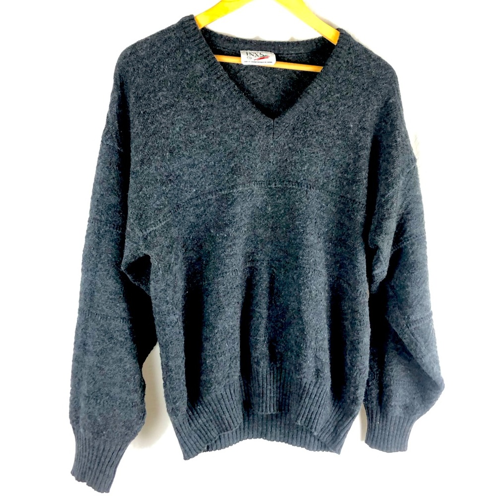 VINTAGE vneck grandpa wool sweater